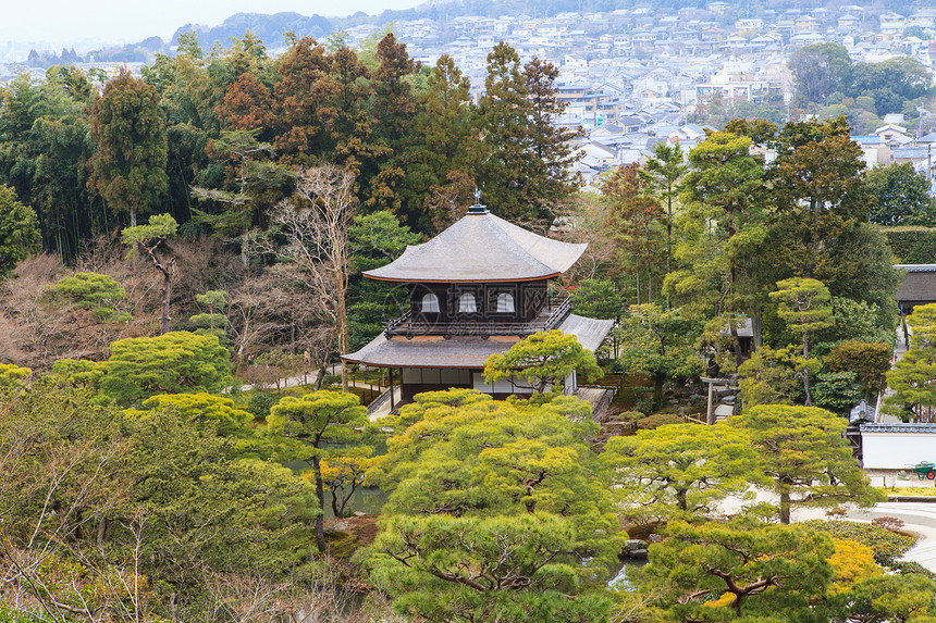 银阁寺  日本京都世界遗产历史性花园建筑遗产国家历史景点国宝遗址图片