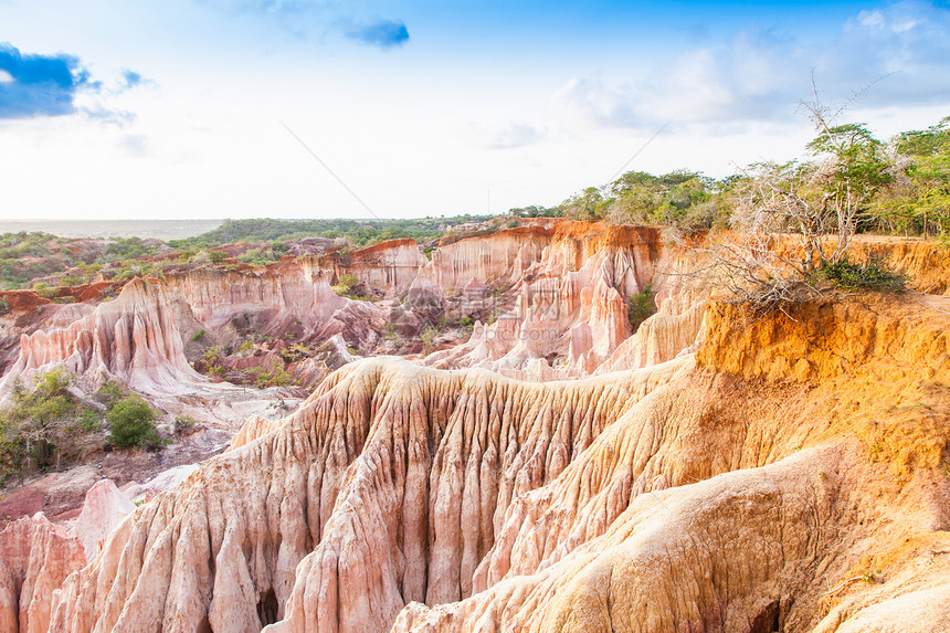 肯尼亚编队荒野旅游岩石悬崖日出公园蓝色砂岩图片