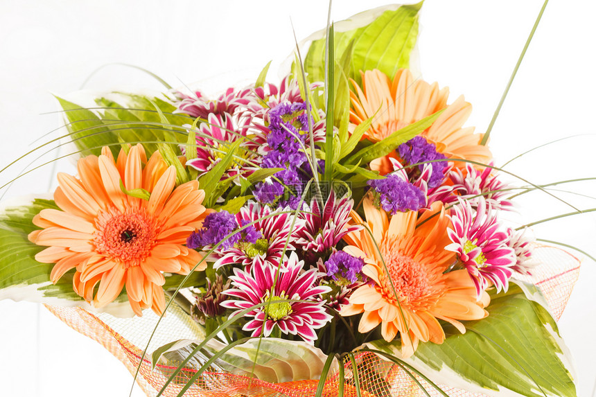 花束花朵订婚菊花花瓶礼物植物群叶子妈妈兰花母亲婚礼图片