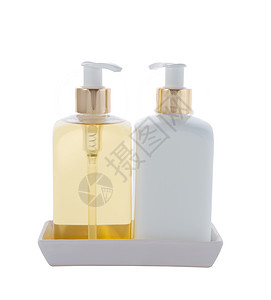 头发和皮肤护理瓶商品塑料化妆品洗发水包装背景图片