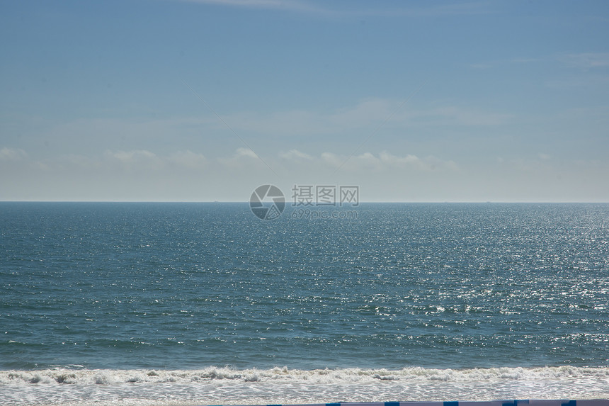 海滩天空和波浪背景图像图片