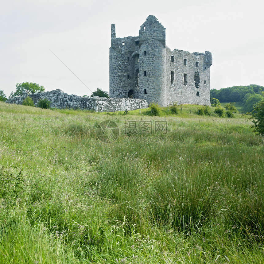 北爱尔兰Fermanagh县Monea城堡废墟图片