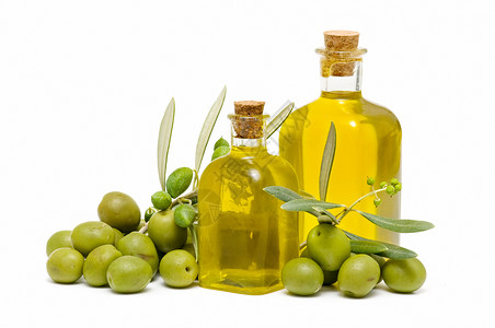 橄榄油绿色水果生活橄榄食物营养成分香料黄色背景图片