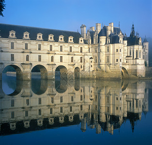 法国卢瓦尔河谷Chenonceaux城堡背景图片