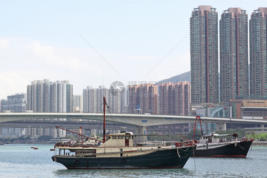 香港旅行商业场景蓝色晴天文化城市旅游景观天空图片