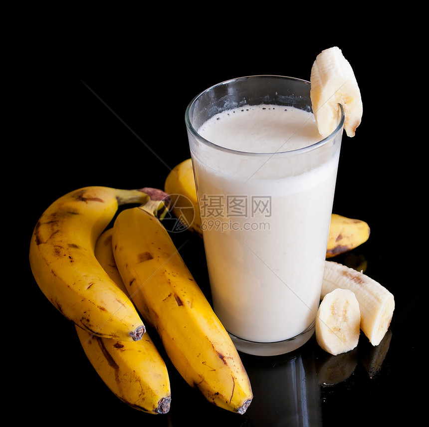 香蕉冰沙美食甜点牛奶食物薄荷水果奶油果汁酸奶饮食图片