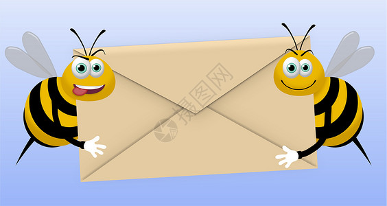 邮件送信者蜜蜂背景