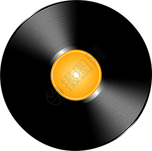 乙烯光盘黑色音乐圆圈空白塑料插图记录专辑圆形背景图片