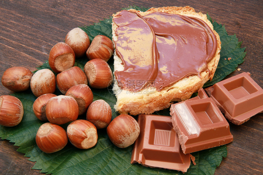 巧克力奶油花生桌子黄油玉米榛子坚果可可棒子棕色图片