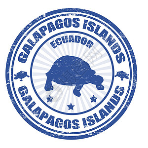 加拉帕戈斯群岛加拉帕帕戈斯群岛邮票插画