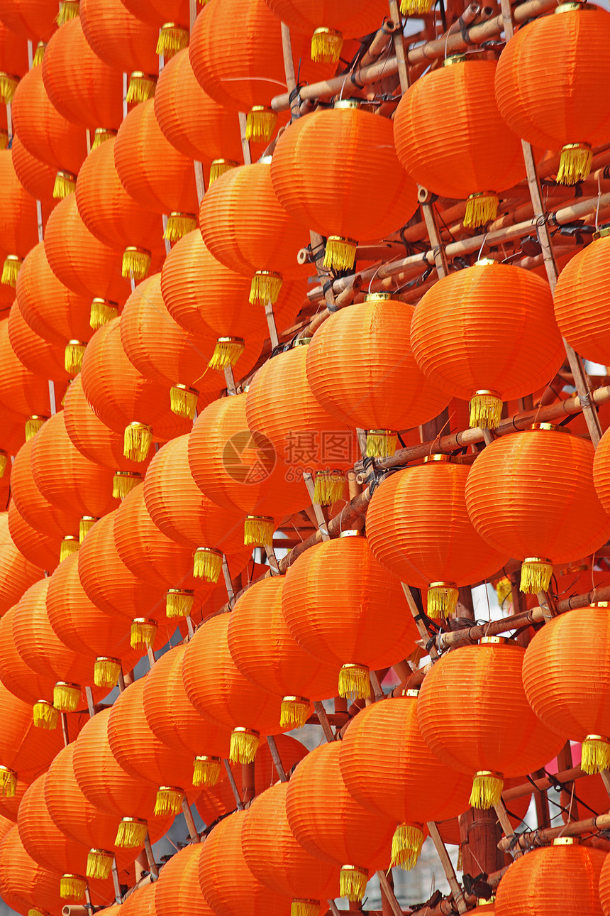 绿灯寺庙工艺新年写作红色墙纸佛教徒文化灯笼橙子图片