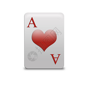 扑克图标红桃 AA背景