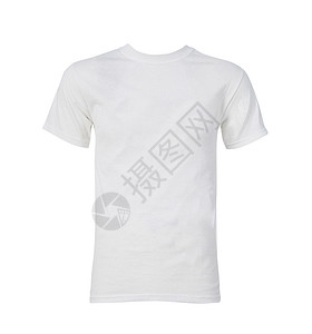 孤立的白白T恤衫裙子衬衫纺织品空白运动棉布广告零售店铺男人背景图片