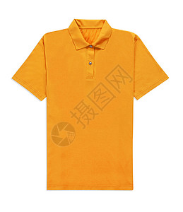 孤立的黄色T恤衫背景图片