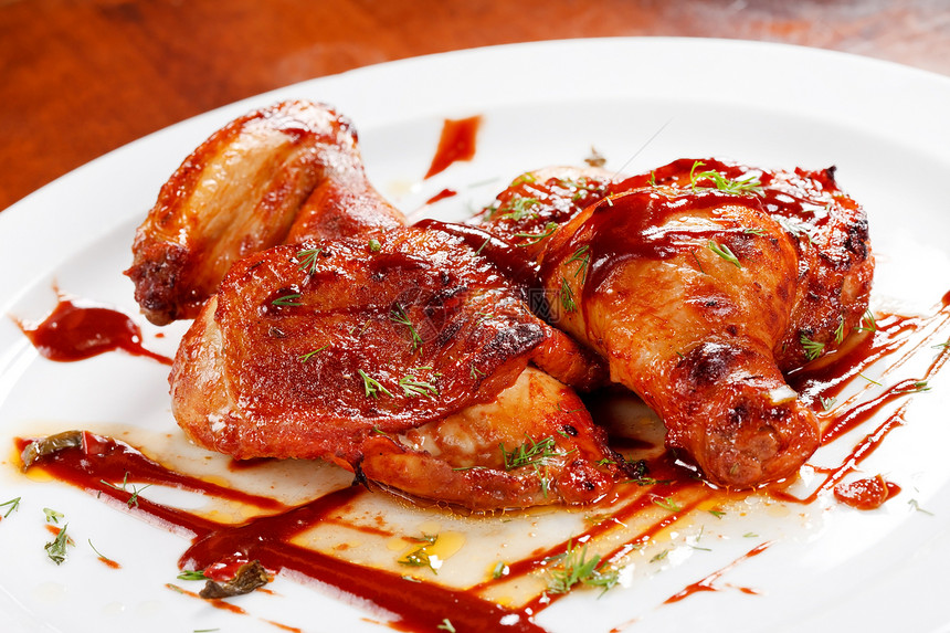 烤鸡美食酒吧香菜盘子家禽传统洋葱芹菜食物红色图片