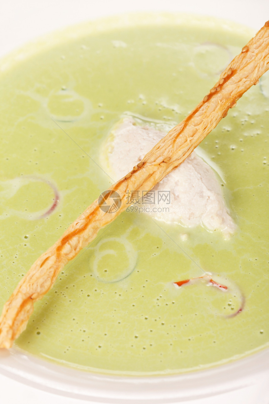 菠菜汤草本植物餐厅香菜盘子液体小吃菠菜面包香料饮食图片
