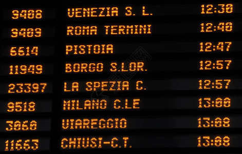 博科铁路时间表列火车时间表 意大利背景