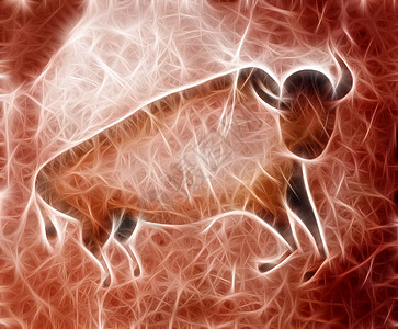 公牛复制品油漆野牛石洞壁画精神动物斗牛工艺岩画背景图片