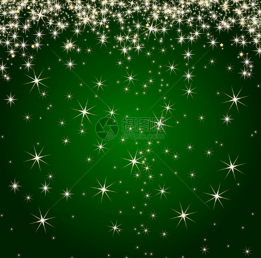 背景上的恒星绿色星星展示墙纸图片