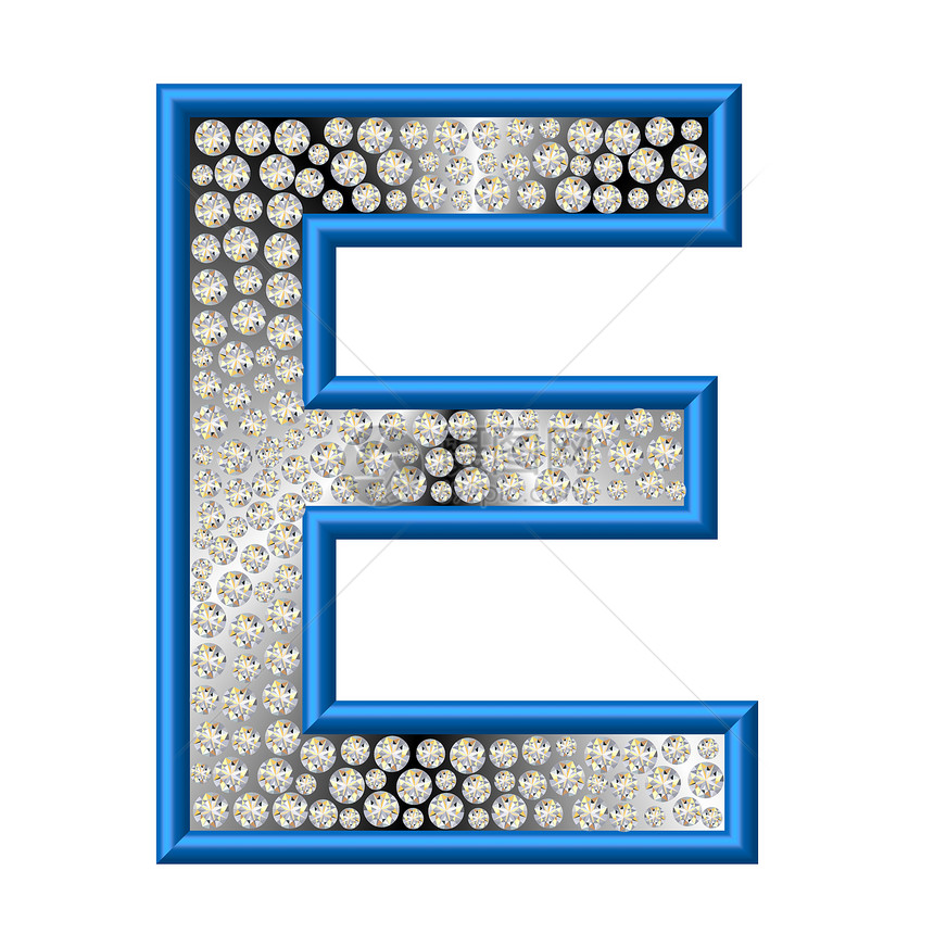 钻石特性E宝石水晶反射金属字母珠宝图片