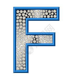 钻石特性F水晶金属珠宝宝石字母反射背景图片