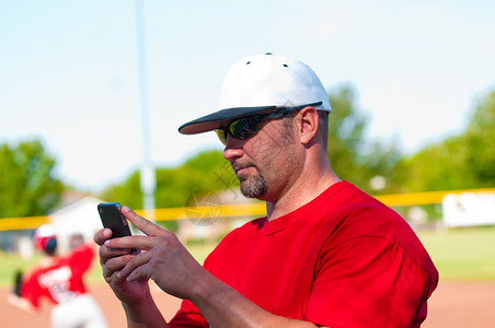 电话棒球教练背景图片