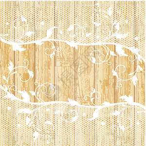 带框框架婚礼织物手工钩针风格插图蕾丝刺绣装饰花边背景图片
