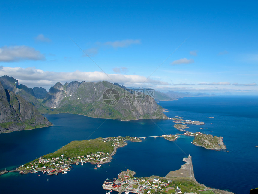 挪威景观挪威旅游太阳晴天休闲远足全景自由峡湾海湾海岸图片