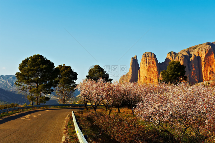 山区公路缠绕沥青种植园岩石荒野曲线干旱悬崖地质学花园图片