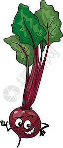 根菜类蔬菜可爱甜甜菜蔬菜漫画插图插画