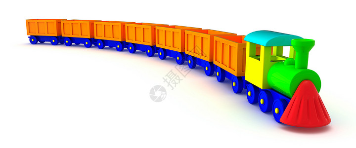 玩具火车橙色火车尾巴背景