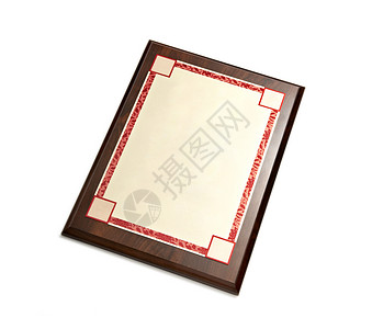 文凭框架金子木头镜框设备物体荣誉空白背景图片