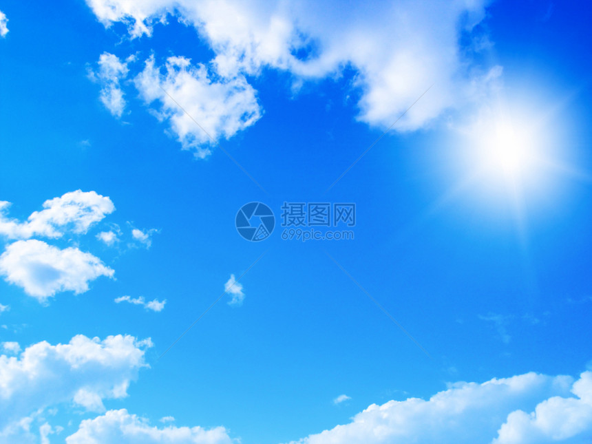 蓝蓝天空蓝色天气云景阴霾阳光气候水分晴天气氛季节图片