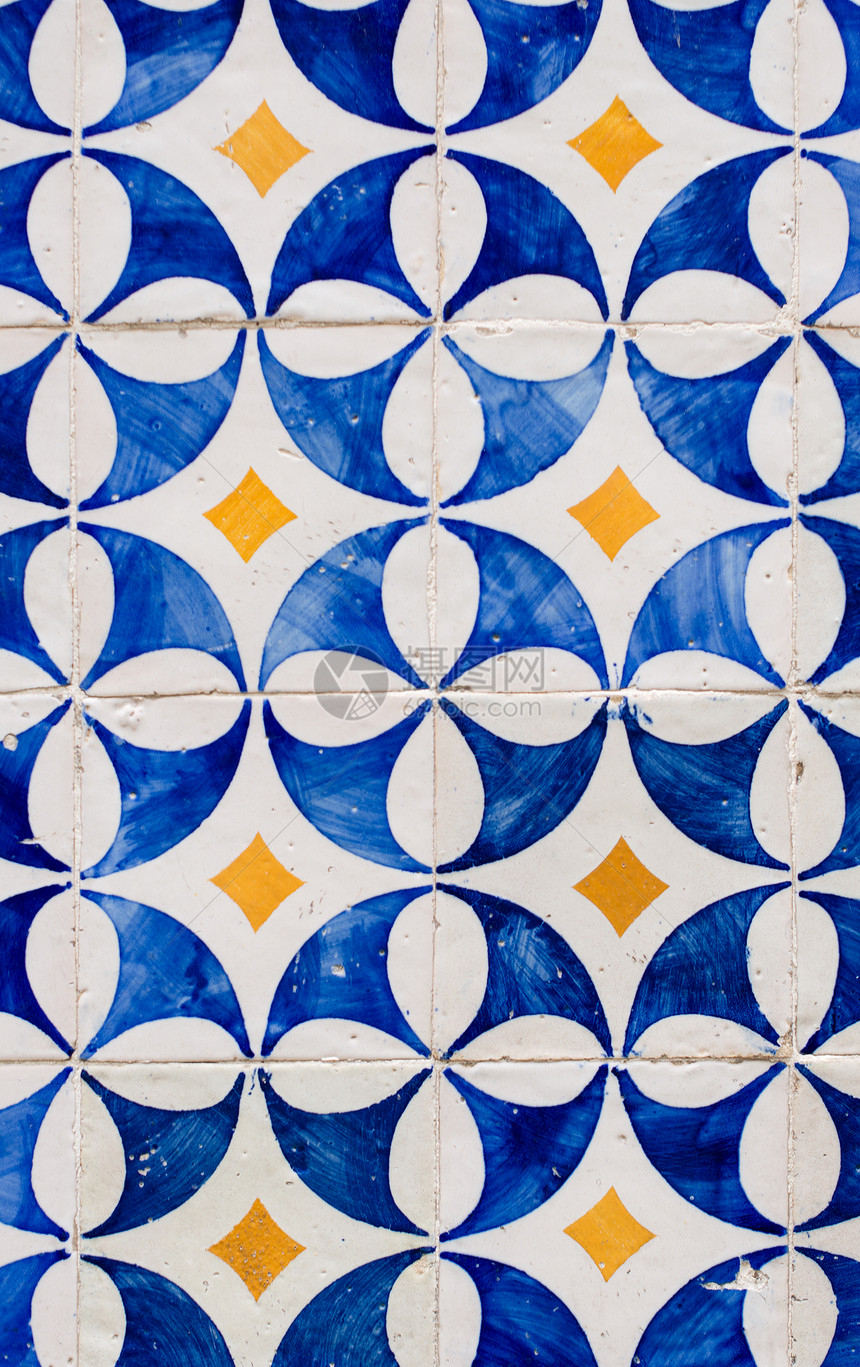 葡萄牙格子瓷砖装饰品艺术家陶器几何学搪瓷建筑几何装潢师陶瓷古董图片