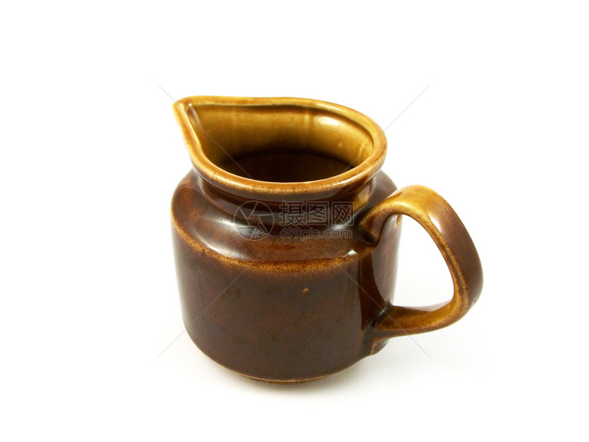 陶瓷锅制品牛奶工艺产品水壶花瓶黏土投手棕色风格图片