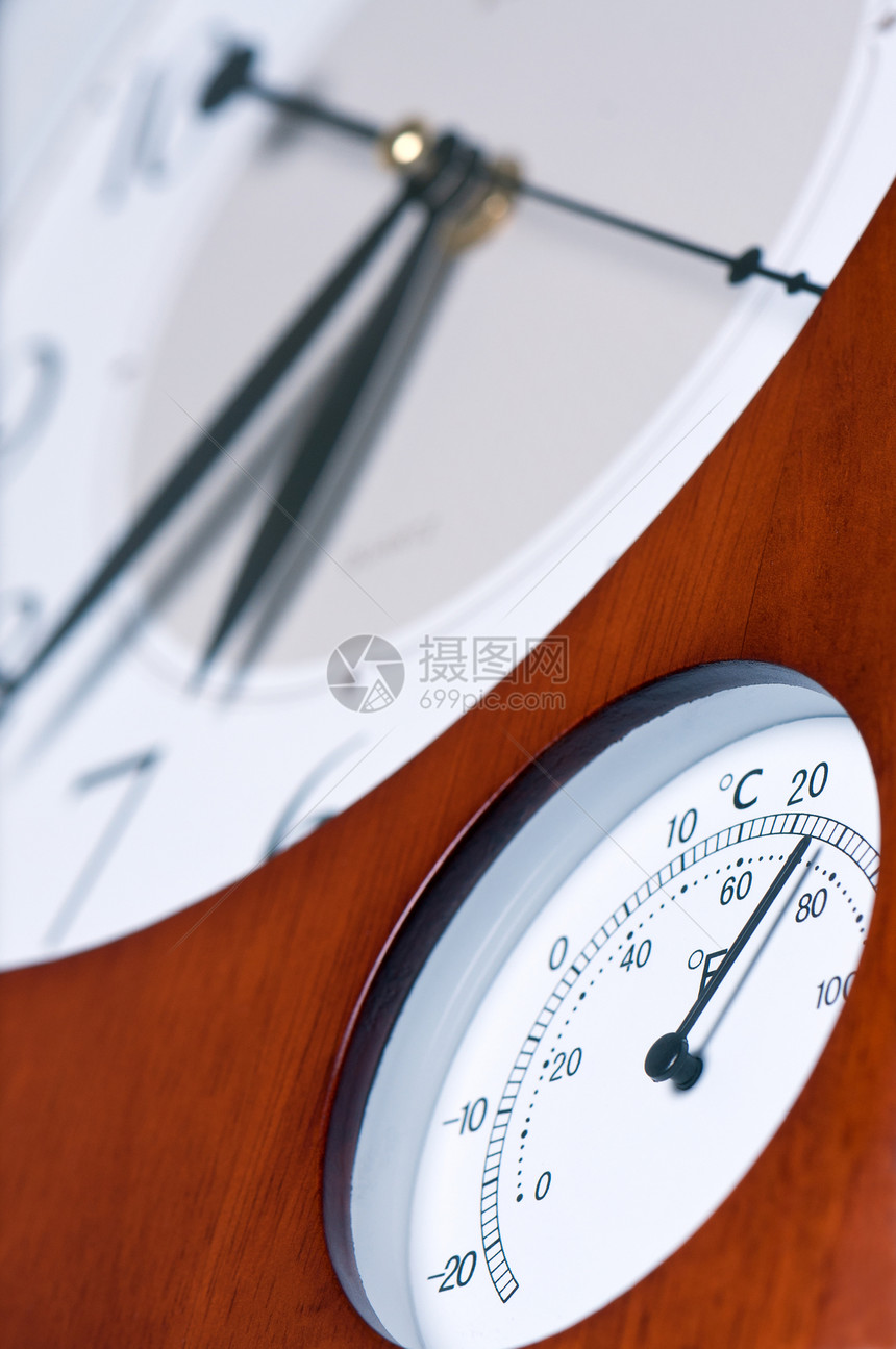 时钟和温度计图片