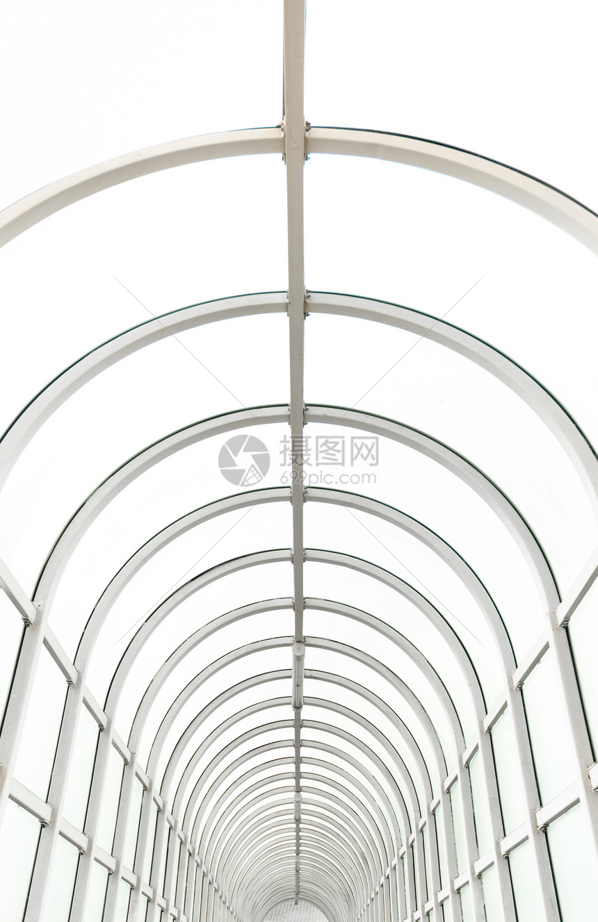 灯光明亮的走廊城市中心门厅白色窗户玻璃商业通道隧道建筑图片