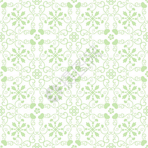 无缝花纹风格裙子圆形材料绿色墙纸美丽白色装饰织物背景图片