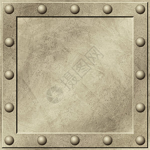 Grunge 金属背景铆钉控制板工业框架插图灰色背景图片