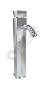 金属水龙头带铬或不锈钢表面处理的现代水龙头3d illu洗澡传感器清洁度金属浴室精加工运动龙头厨房卫生背景