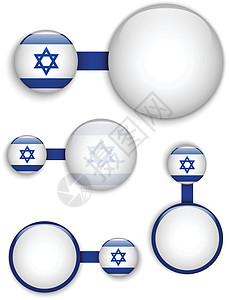 以色列约旦矢量 - 以色列一套国家封条插画
