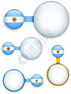 向量 - 阿根廷国家套条幅背景图片