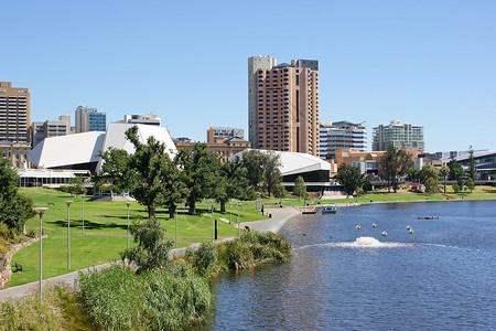 澳大利亚阿德莱德全景旅行城市建筑假期背景