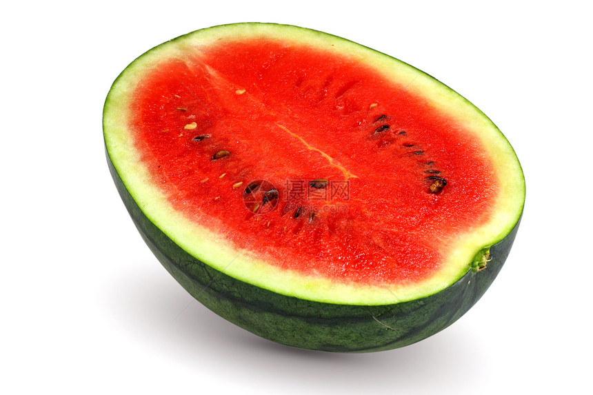 西瓜饮食圆形小吃绿色种子营养食物水果甜点白色图片