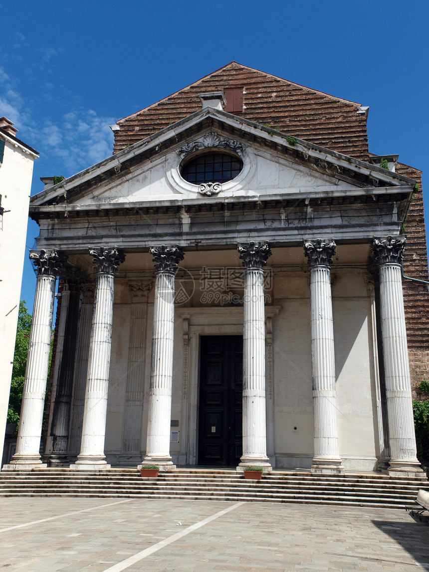 威尼斯圣尼可拉达托伦蒂诺柱子建筑学艺术首都教会鼓室图片