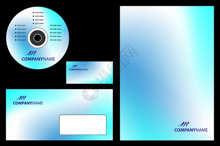 司企业名片易编辑的矢量     公司身份模板 企业数据库信封插图光盘营销横幅蓝色笔记磁盘卡片访问插画