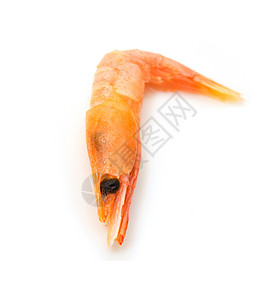 白色背景的红冻虾白底虾龙虾海鲜癌症产品厨房盔甲动物风帆食物食谱背景图片