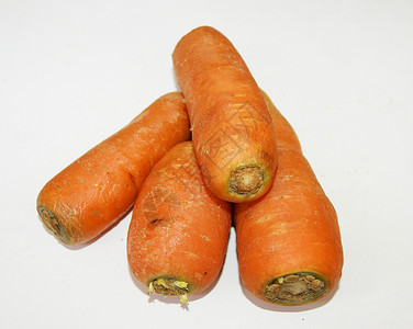 白色背景的胡萝卜水果食品摄影背景图片