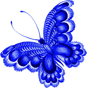 蝴蝶水彩手绘艺术卡通片民间装饰品时间叶子背景图片