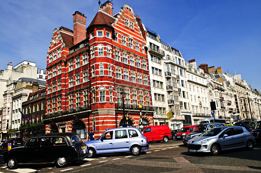 伦敦繁忙街头街角图片